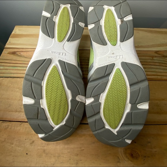 L.L. Bean Women 05330 Green Mary Jane Shoes Fabric Size 9 Slip on comfort - Picture 3 of 8